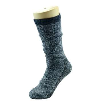 NY GOLDEN FASHION 3 Pairs Men Heated Sox Thermal Winter Heavy Duty Crew Socks Mega Thermo 2.13 Tog (...