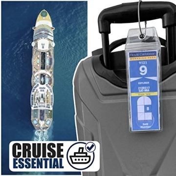 Waterproof Royal Caribbean Cruise Luggage Tag Holders 4 Pack