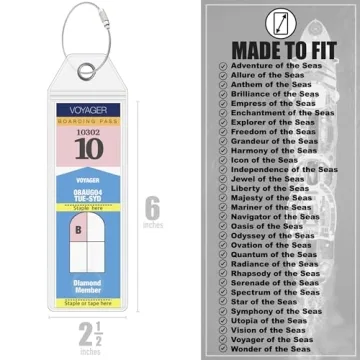 Waterproof Royal Caribbean Cruise Luggage Tag Holders 4 Pack