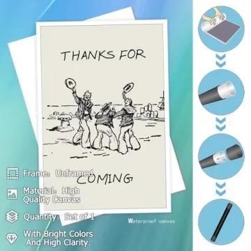 DVBOCS Nautical Black White Funny Poster for Home Decor