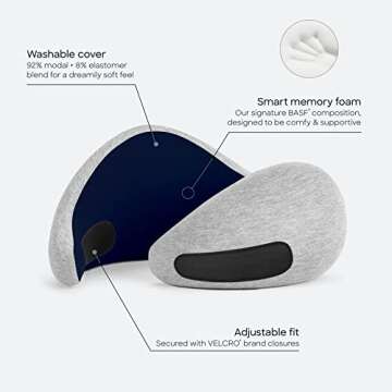 Ostrichpillow Go Neck Pillow, Travel Pillows for Airplanes, Premium Memory Foam Travel Pillow, 360º...
