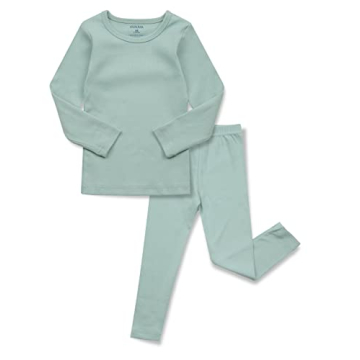 AVAUMA Baby Boys Girls Pajama Set Kids Toddler Snug fit Basic Cotton Sleepwear pjs for Daily (Mint-1...