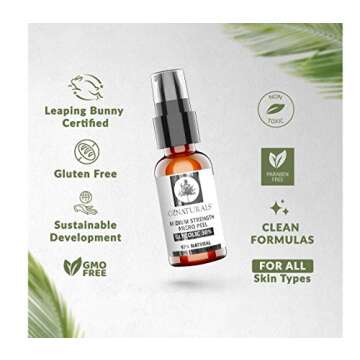 OZNATURALS 30% AHA Glycolic Acid Facial Peel & Pore Minimizer Face Wash - Acne Scar & Hyperpigmentation Treatment - Gentle Chemical Peels For Face