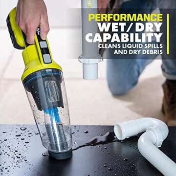 Pacroban ONE+ 18V Cordless Wet/Dry Hand Vacuum for All