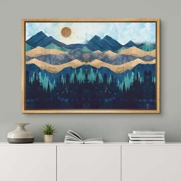 SIGNFORD Abstract Mountain Canvas Art for Home Decor