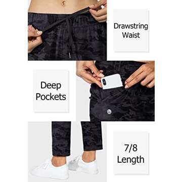 G Gradual Women's 7/8 Stretch Deep Pocket Pants for Every Occasion