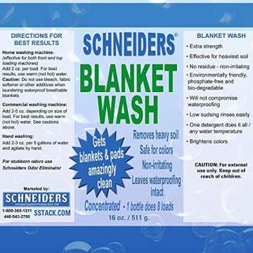 Schneiders Horse Blanket Wash | Transformative Equine Care | Wash in Waterproofing | Horse Blanket W...