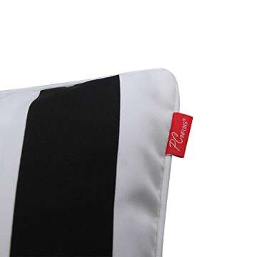 Pcinfuns Black and White Stripe Throw Pillows 18x18