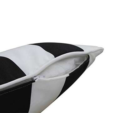 Pcinfuns Black and White Stripe Throw Pillows 18x18