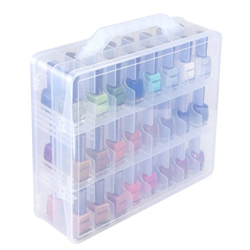 Kissbuty Nail Polish Organizer for 48 Bottles with Adjustable Dividers
