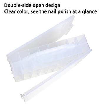 Kissbuty Nail Polish Organizer for 48 Bottles with Adjustable Dividers