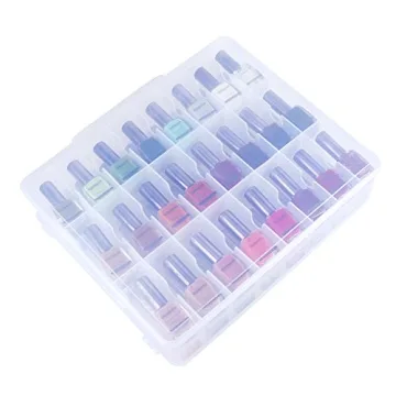Kissbuty Nail Polish Organizer for 48 Bottles with Adjustable Dividers
