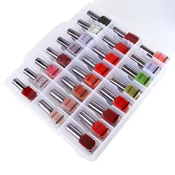 Kissbuty Nail Polish Organizer for 48 Bottles with Adjustable Dividers