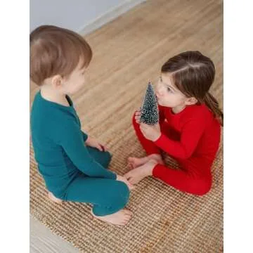 AVAUMA Baby Boys Girls Pajama Set Kids Toddler Snug fit Basic Cotton Sleepwear pjs for Daily (Red-2 JL)