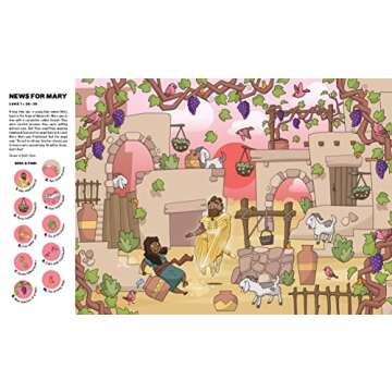 Seek and Find: The First Christmas: With over 450 Things to Find and Count! (Fun interactive Christian book to gift kids ages 2-4)