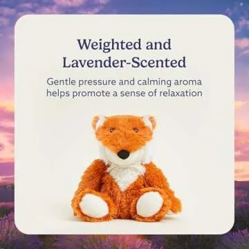 warmies Microwavable & Weighted Stuffed Animals, Fox - Heated Stuffed Animal Plushie for Warmth & Comfort - Cute Soft Plush Toys for Adults & Children (Boys, Girls, Babies & Toddlers)