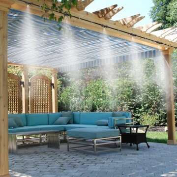 Chicken Coop Misting Cooling System - Pre-Installed, No Leakage, Misting Hose for Patio, with 39.4FT...
