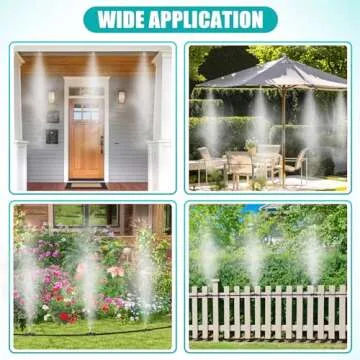 Chicken Coop Misting Cooling System - Pre-Installed, No Leakage, Misting Hose for Patio, with 39.4FT Misting Line + 11 Mist Nozzles + 3/4" Adapter