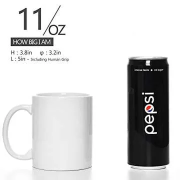 Gonioa 11oz White Ceramic Mugs for Sublimation Printing