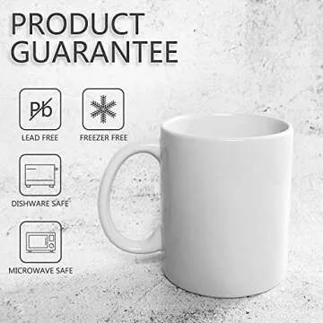 Gonioa 11oz White Ceramic Mugs for Sublimation Printing
