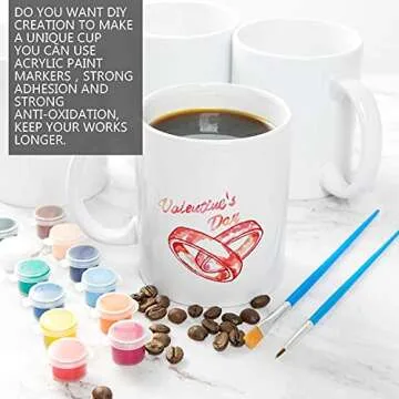 Gonioa 11oz White Ceramic Mugs for Sublimation Printing