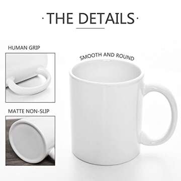 Gonioa 11oz White Ceramic Mugs for Sublimation Printing
