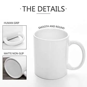 Gonioa 11oz White Ceramic Mugs for Sublimation Printing
