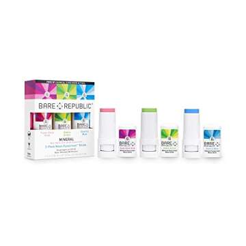 Bare Republic Neon Mineral Funscreen Sunscreen SPF 50 and Sunblock Sticks, Great for Concerts, Beach...