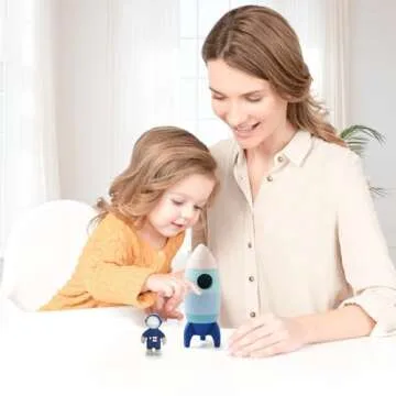Macabaka Silicone Rocket Toy Set - Safe Stacking Fun