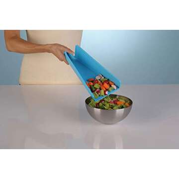 Slap Chop Folding Plastic Cutting Board - Chopping Board Kitchen Prep Mat | 11 inch x 7 inch | Non S...