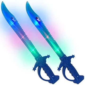 ArtCreativity Light Up Shark Sword Set for Kids - 15 Inch LED Toys