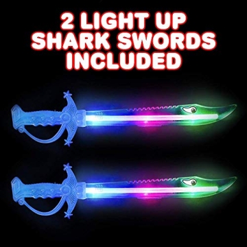 Light Up Shark Sword Set - Kids' 15 Inch LED Toys