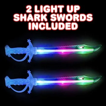 Light Up Shark Sword Set - Kids' 15 Inch LED Toys