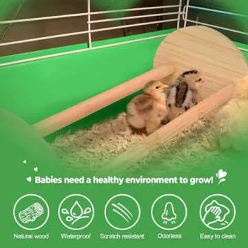 CuffUp Chicken Perch Chicken Toys for Coop Durable Chick Jungle Gym Strong Wood Roosting Bar Chicken Swing for Chicken Supplies for Chicken Coop Accessories and Brooder for Baby Chicks (2 Pack)