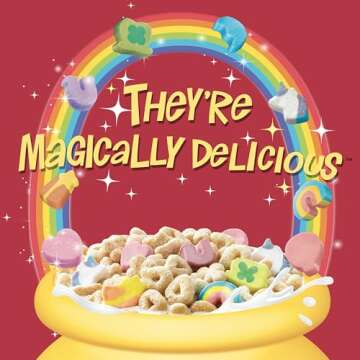 Lucky Charms Gluten Free Cereal with Marshmallows, Kids Breakfast Cereal, Made with Whole Grain, Giant Size, 26.1 oz