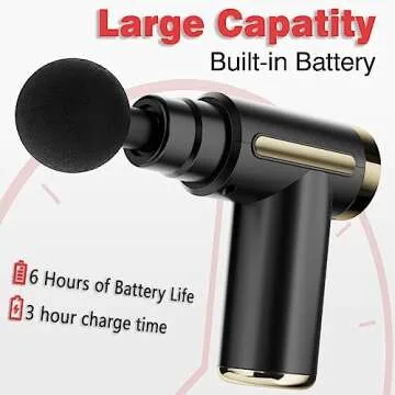 cotsoco Massage Gun Deep Tissue for Pain Relief with 4 Massage Heads & 6 Speeds, Electric Mini Handheld Body Massager for Any Pain Relief, Best Gifts for Dad and Mom