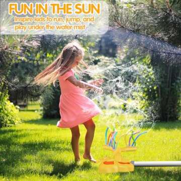 inzerwudi Water Sprinkler for Kids - Toddler Outdoor Toys - Summer Splash Fun Activities Outside Toys for Kids Ages 4-8 - Outdoor Play Backyard Yard Games for 3 4 5 6 7 8 Year Old Boys Girls Gifts