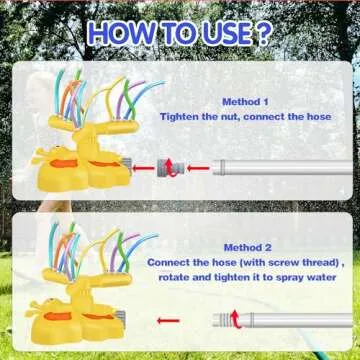 inzerwudi Water Sprinkler for Kids - Toddler Outdoor Toys - Summer Splash Fun Activities Outside Toys for Kids Ages 4-8 - Outdoor Play Backyard Yard Games for 3 4 5 6 7 8 Year Old Boys Girls Gifts
