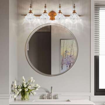 ZILANL Vintage 4-Light Bathroom Lighting - Elegant Fixtures