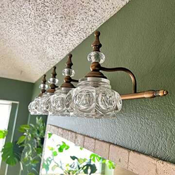 ZILANL Vintage 4-Light Bathroom Lighting - Elegant Fixtures
