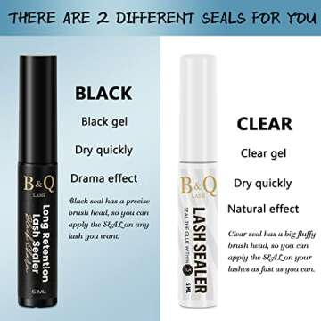 Lash Clusters Overnighter 5ML Lash Sealer for Cluster Lashes Lash Extension Sealant Healthy Lash Sealant Longer Life Coating Lash Seal (Black,5ml)