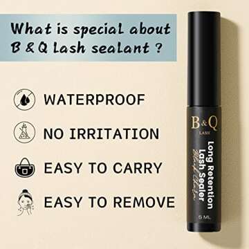 Lash Clusters Overnighter 5ML Lash Sealer for Cluster Lashes Lash Extension Sealant Healthy Lash Sealant Longer Life Coating Lash Seal (Black,5ml)