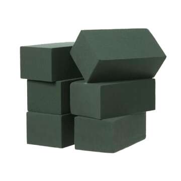 Crafare 6x3x2.5 Inch Wet Floral Foam Blocks Rectangle Small Size Foam Bricks for Fresh Artificial Fl...