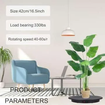 JAYEGT Motorized Rotating Display Stand, 360 Degree Electric Rotating Potography Turntable for Products Display，Live Video Show, Remote Control Angle, Speed (Black/16.5inch /330Lbs Load/Wired)