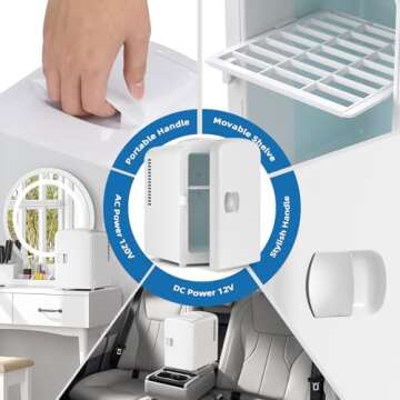 Electactic Compact Refrigerator: 4L Mini Fridge for Drinks, Cosmetics, and Snacks