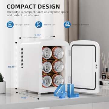 Electactic Compact Refrigerator, Portable Mini Fridge for All