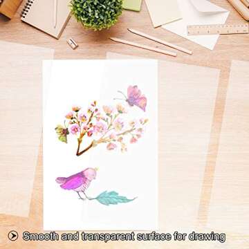 FEPITO 100 Sheets Vellum Paper 8.5 x 11 Inches Translucent Tracing Paper Clear Paper for Sketching Tracing Drawing Animation