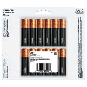 Duracell Optimum AA Batteries with Power Boost Ingredients - 12 Count Pack