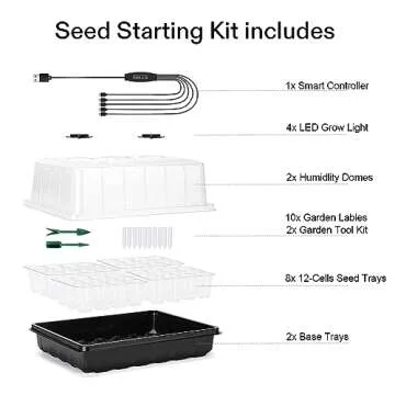 CANNABMALL Seed Starter Tray with Samsung Grow Lights