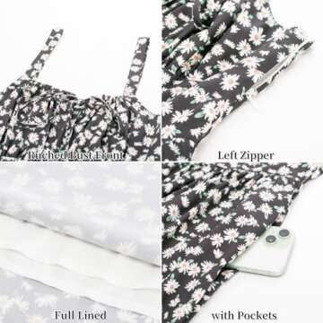 Stylish Floral Midi Sun Dress for Women - Perfect for Spring & Summer